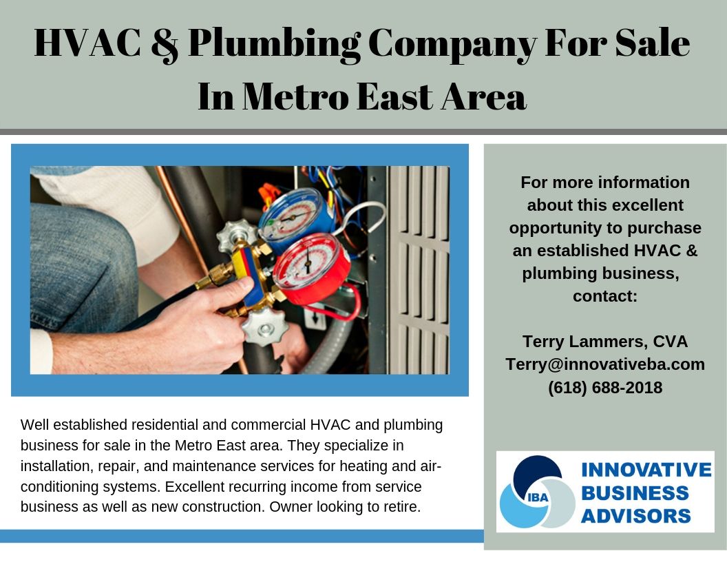 HVAC & Plumbing Company For Sale in Metro East Area